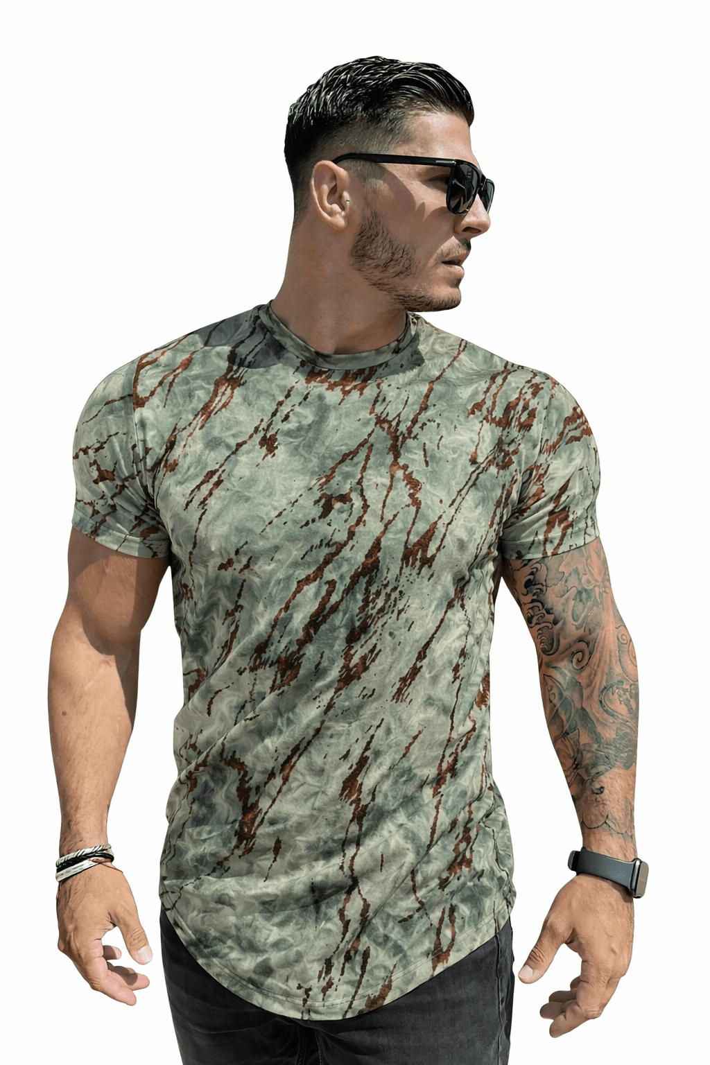 KoAzo 129 - Velvet T-shirt for Men - Sarman Fashion - Wholesale Clothing Fashion Brand for Men from Canada