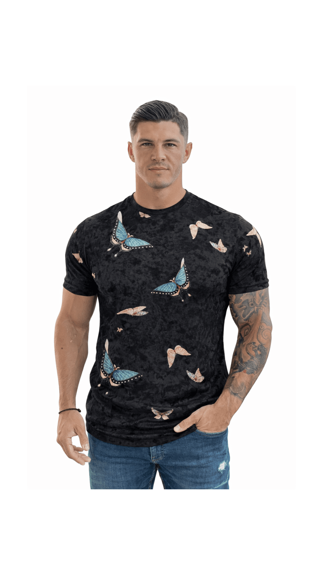 KoAzo 13 - Velvet T-shirt for Men - Sarman Fashion - Wholesale Clothing Fashion Brand for Men from Canada
