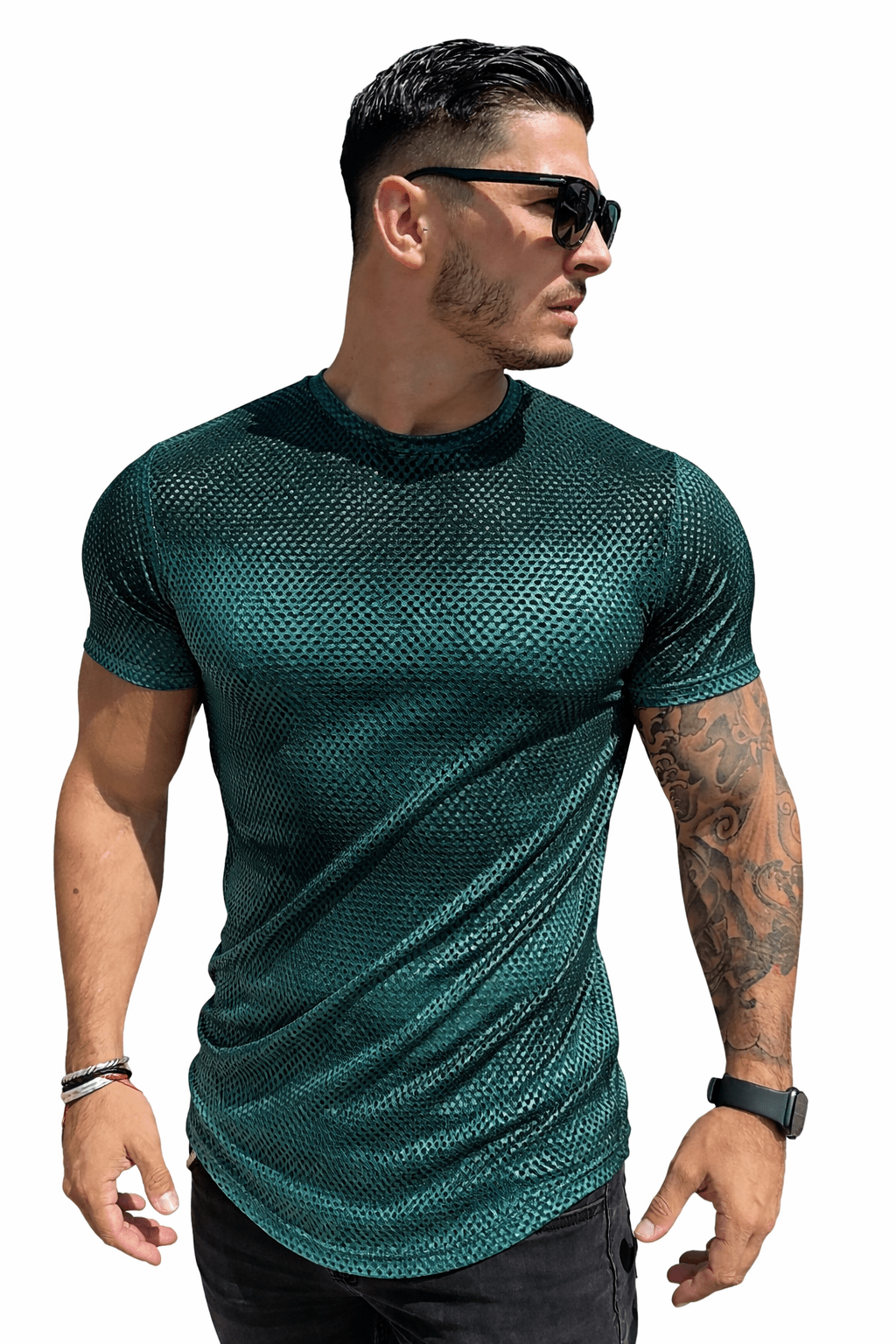 KoAzo 131 - Velvet T-shirt for Men - Sarman Fashion - Wholesale Clothing Fashion Brand for Men from Canada