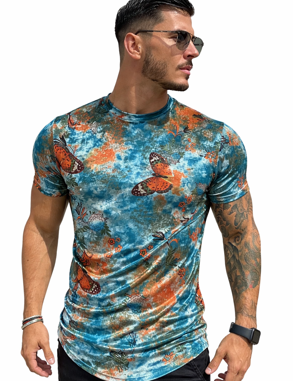 KoAzo 134 - Velvet T-shirt for Men - Sarman Fashion - Wholesale Clothing Fashion Brand for Men from Canada