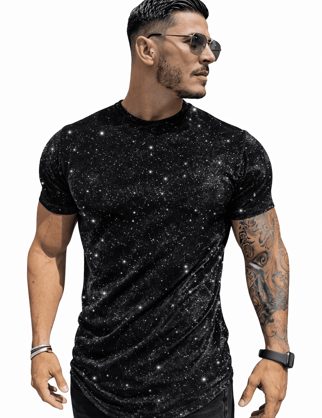 KoAzo 135 - Velvet T-shirt for Men - Sarman Fashion - Wholesale Clothing Fashion Brand for Men from Canada
