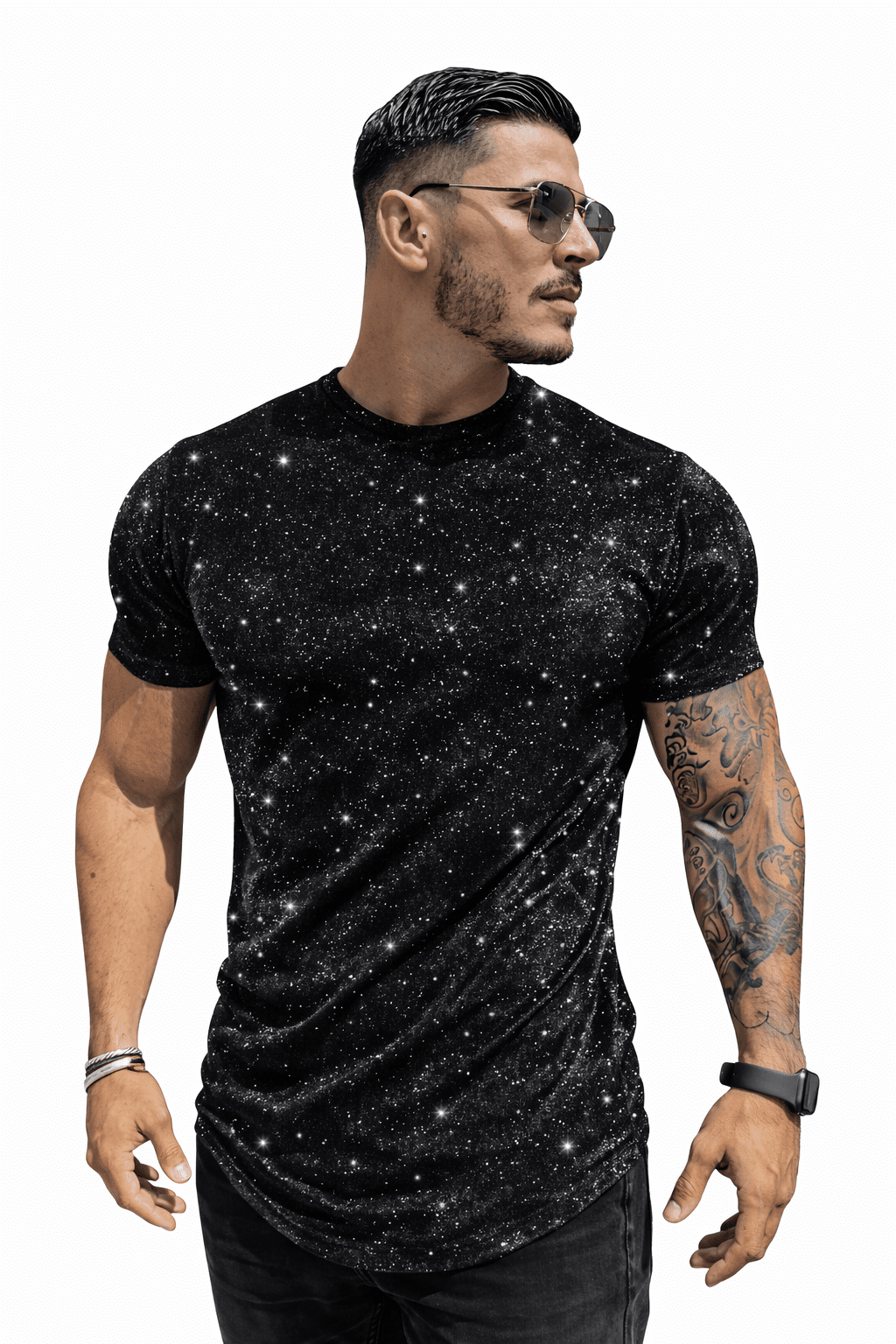 KoAzo 135 - Velvet T-shirt for Men - Sarman Fashion - Wholesale Clothing Fashion Brand for Men from Canada