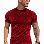 KoAzo 136 - Velvet T-shirt for Men - Sarman Fashion - Wholesale Clothing Fashion Brand for Men from Canada