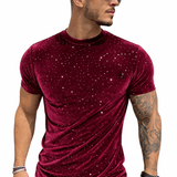 KoAzo 137 - Velvet T-shirt for Men - Sarman Fashion - Wholesale Clothing Fashion Brand for Men from Canada