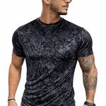 KoAzo 139 - Velvet T-shirt for Men - Sarman Fashion - Wholesale Clothing Fashion Brand for Men from Canada
