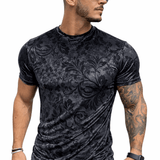 KoAzo 139 - Velvet T-shirt for Men - Sarman Fashion - Wholesale Clothing Fashion Brand for Men from Canada