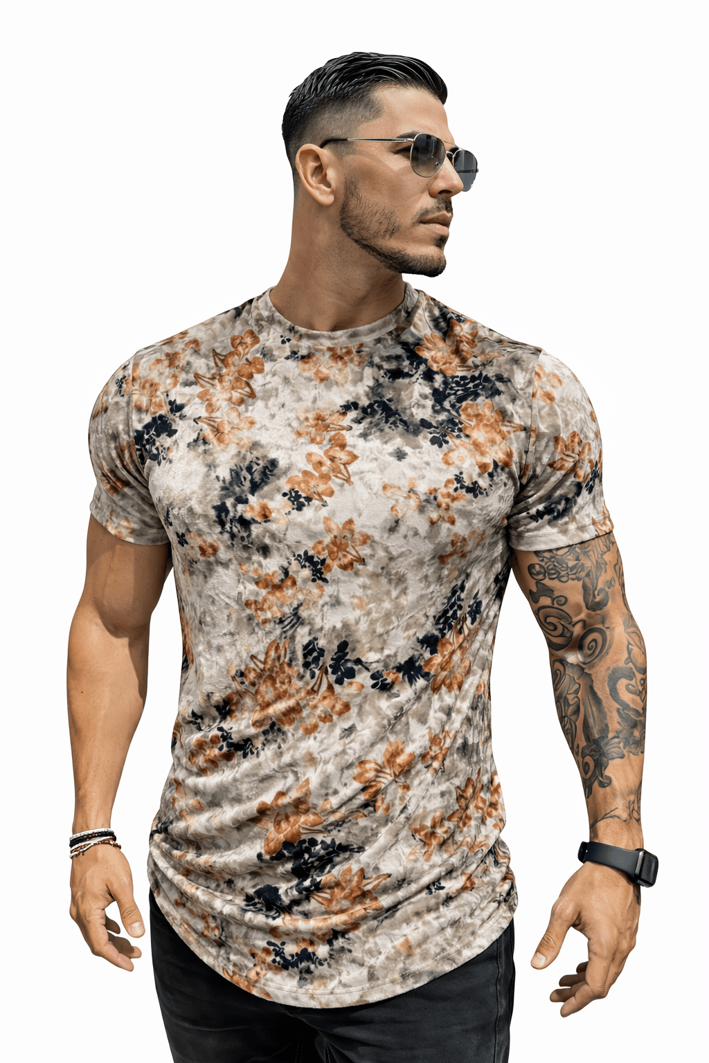 KoAzo 141 - Velvet T-shirt for Men - Sarman Fashion - Wholesale Clothing Fashion Brand for Men from Canada