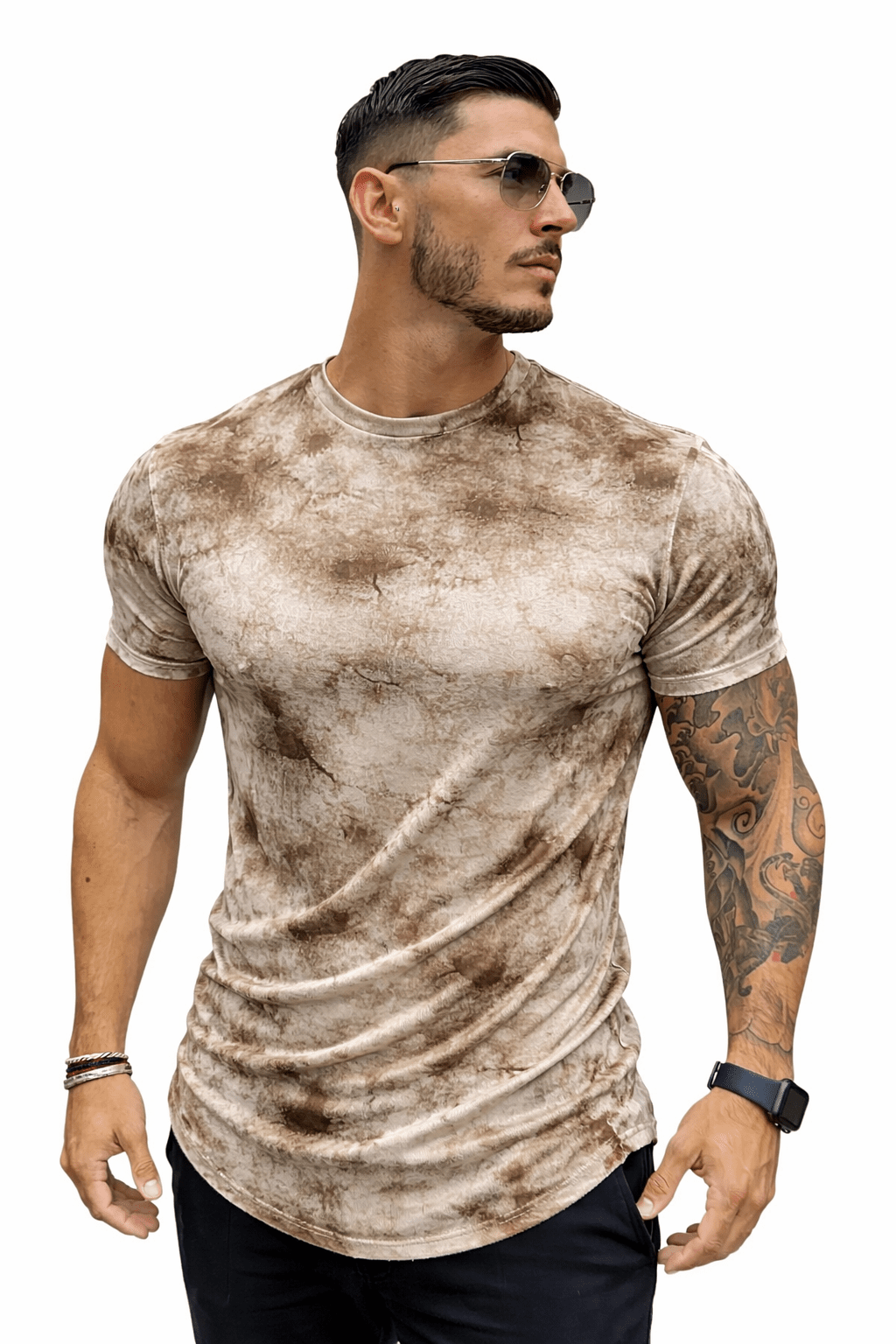 KoAzo 143 - Velvet T-shirt for Men - Sarman Fashion - Wholesale Clothing Fashion Brand for Men from Canada