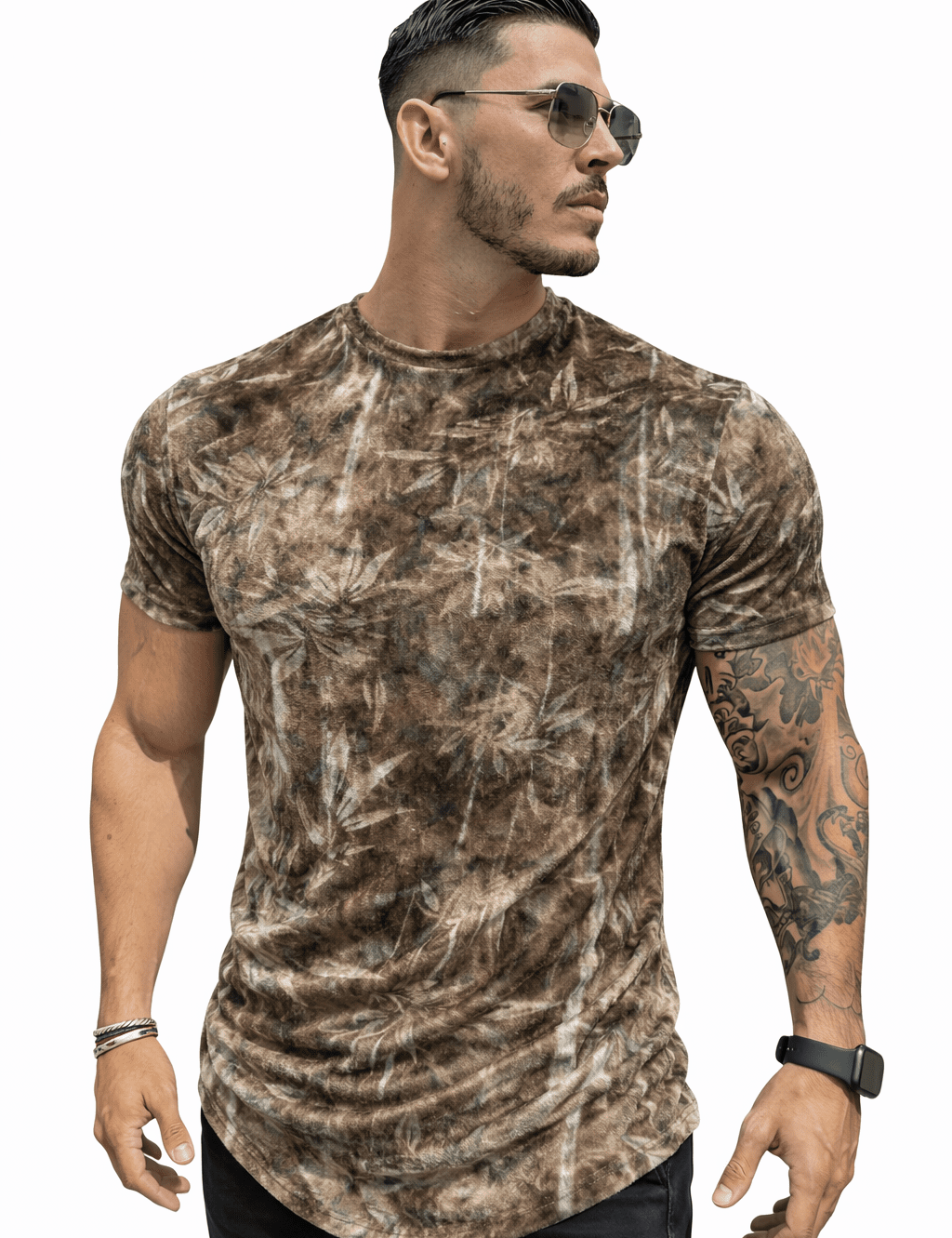 KoAzo 144 - Velvet T-shirt for Men - Sarman Fashion - Wholesale Clothing Fashion Brand for Men from Canada