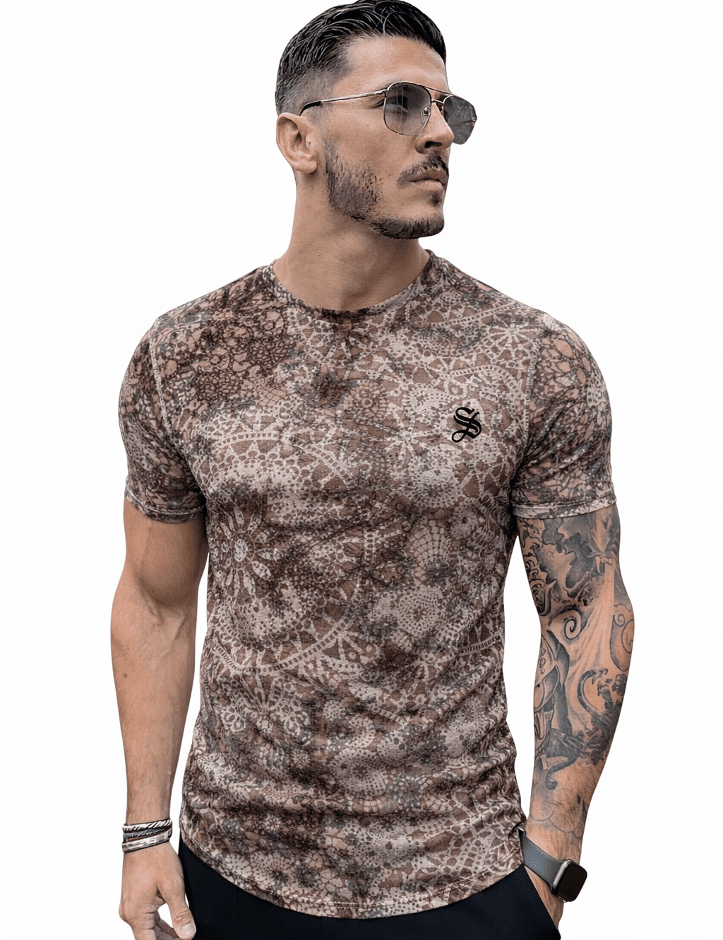 KoAzo 147 - Velvet T-shirt for Men - Sarman Fashion - Wholesale Clothing Fashion Brand for Men from Canada