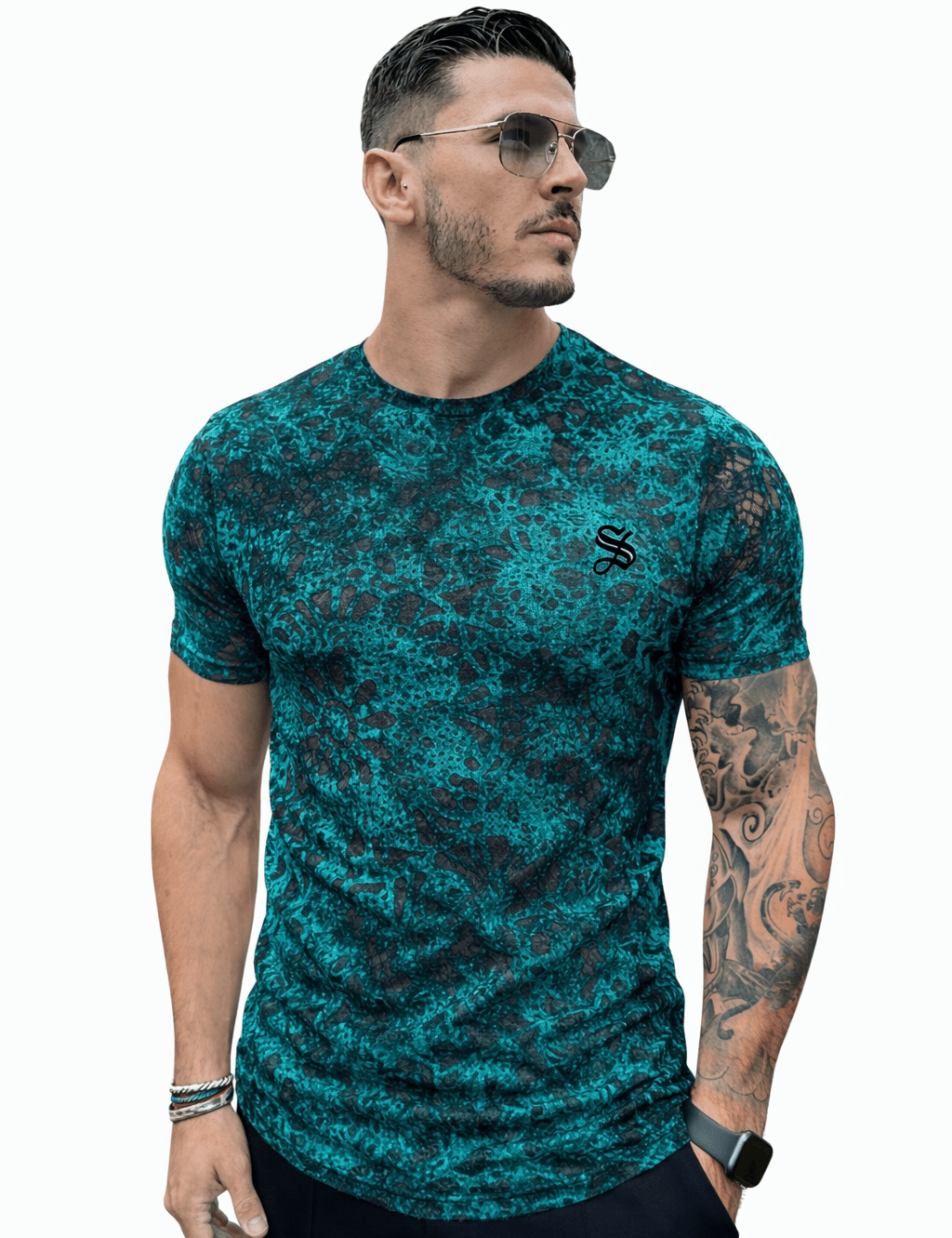 KoAzo 148 - Velvet T-shirt for Men - Sarman Fashion - Wholesale Clothing Fashion Brand for Men from Canada