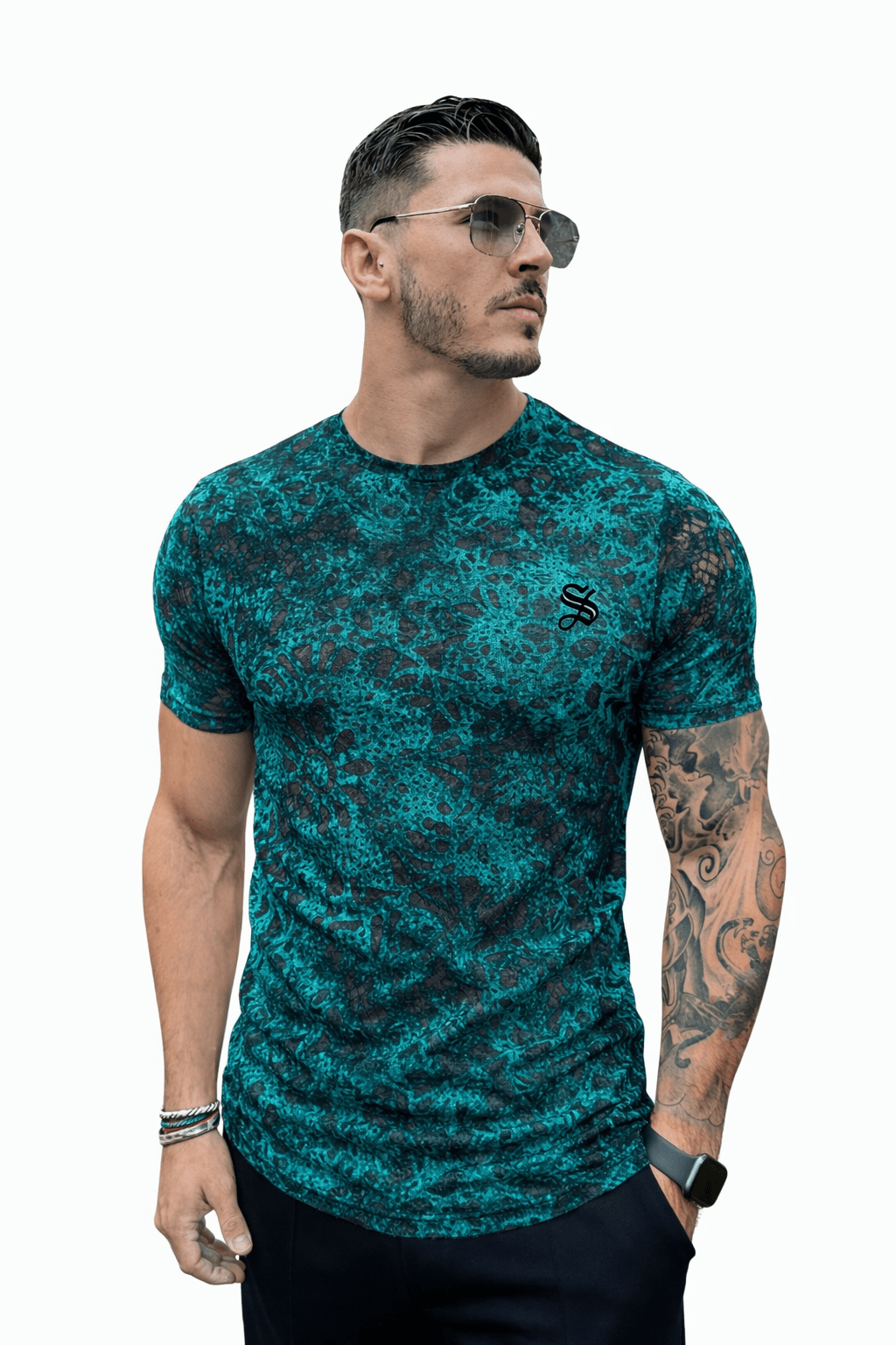 KoAzo 148 - Velvet T-shirt for Men - Sarman Fashion - Wholesale Clothing Fashion Brand for Men from Canada