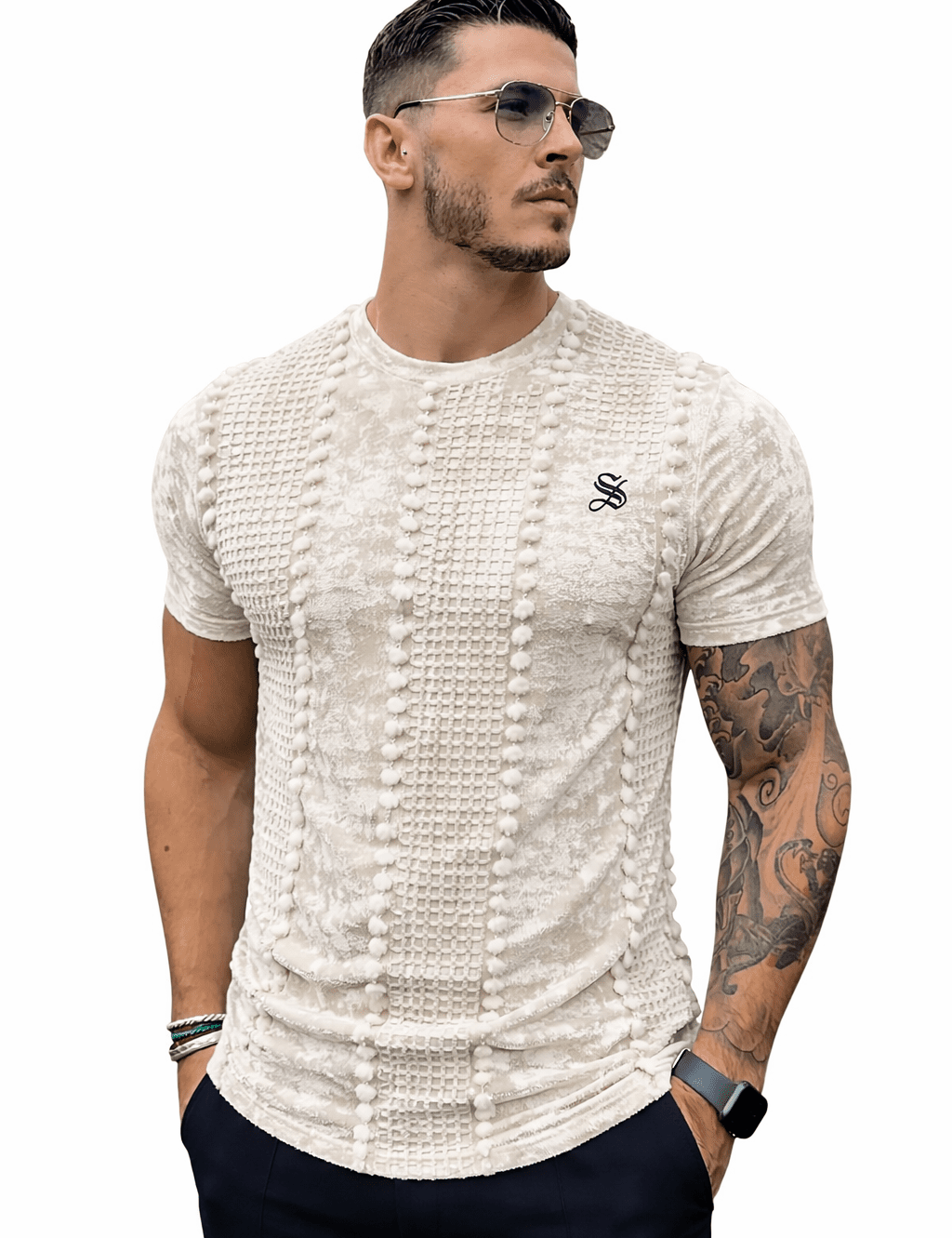 KoAzo 150 - Velvet T-shirt for Men - Sarman Fashion - Wholesale Clothing Fashion Brand for Men from Canada