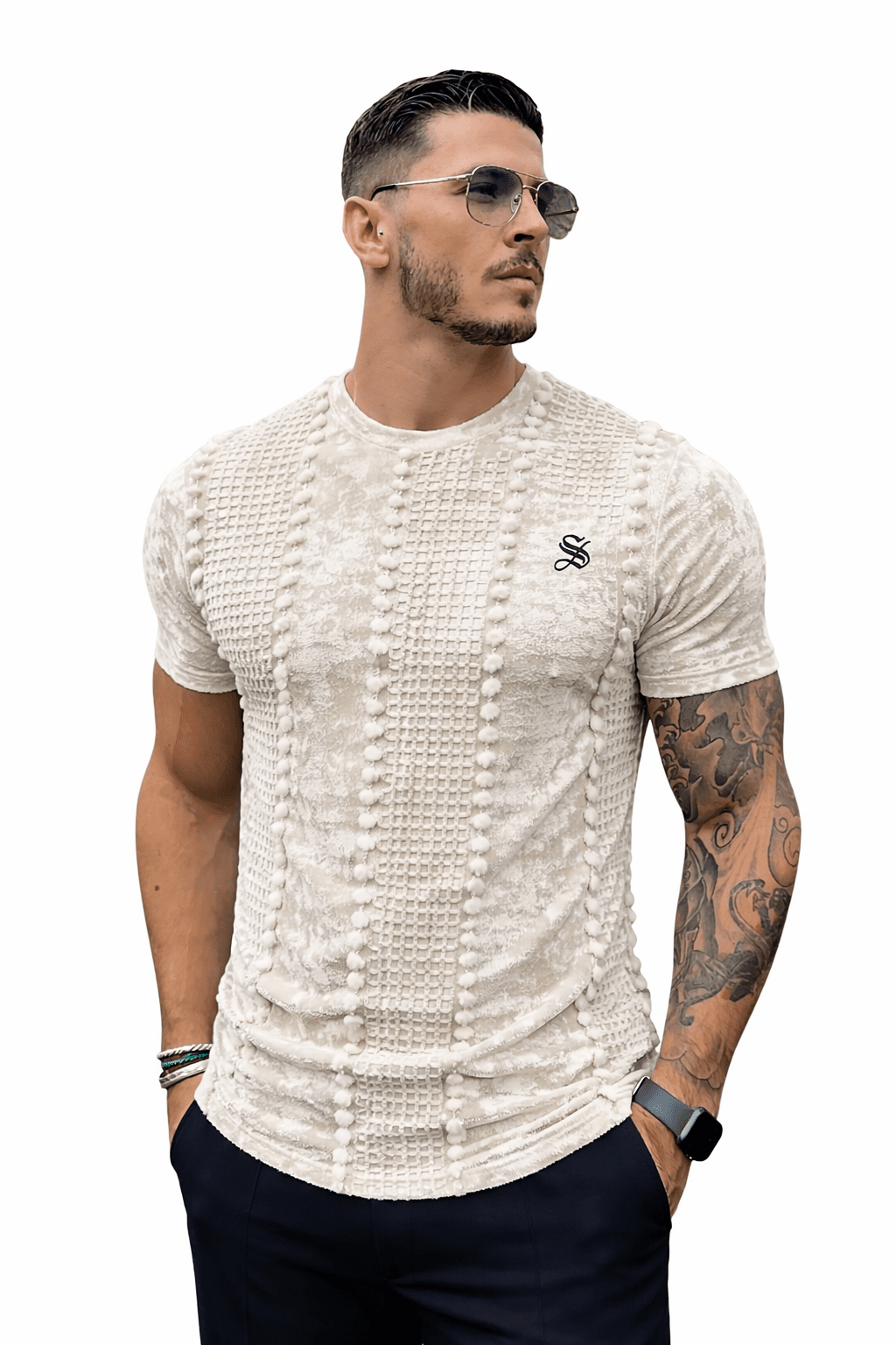 KoAzo 150 - Velvet T-shirt for Men - Sarman Fashion - Wholesale Clothing Fashion Brand for Men from Canada