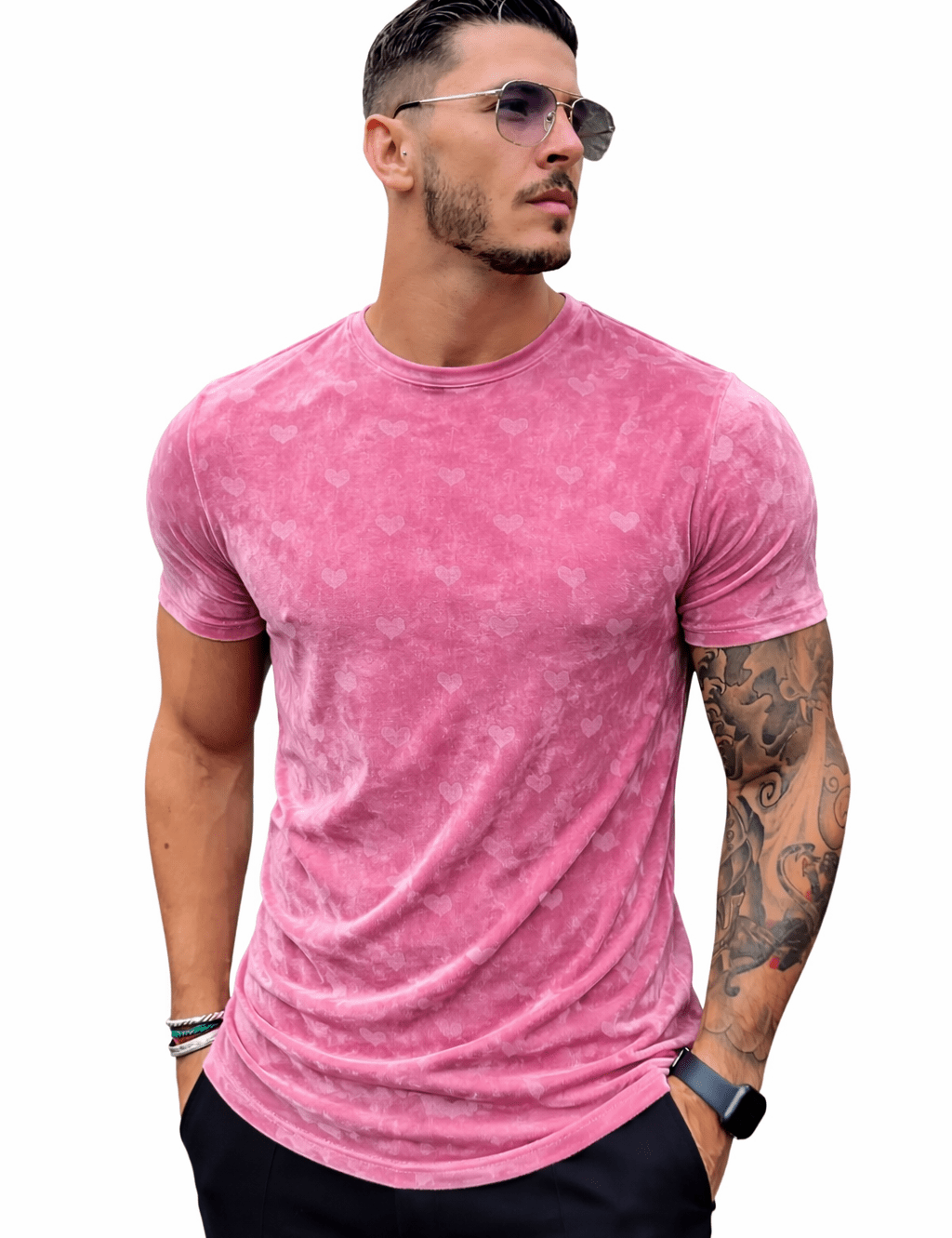 KoAzo 151 - Velvet T-shirt for Men - Sarman Fashion - Wholesale Clothing Fashion Brand for Men from Canada