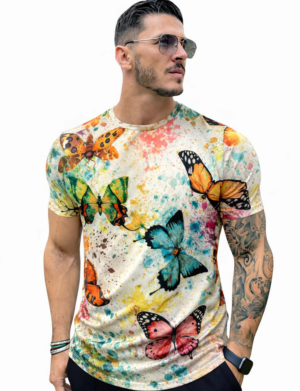 KoAzo 152 - Velvet T-shirt for Men - Sarman Fashion - Wholesale Clothing Fashion Brand for Men from Canada