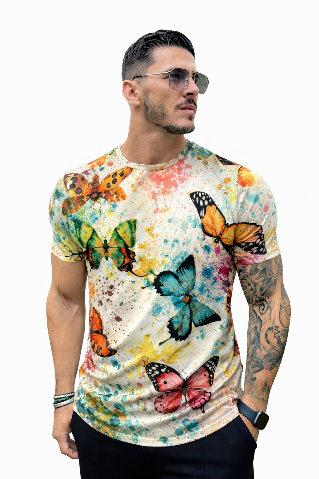 KoAzo 152 - Velvet T-shirt for Men - Sarman Fashion - Wholesale Clothing Fashion Brand for Men from Canada