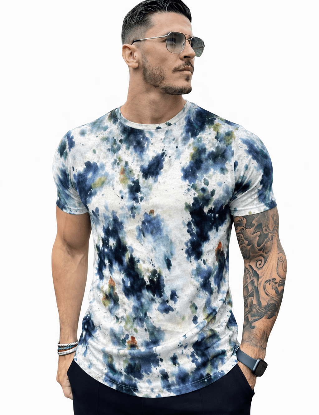 KoAzo 153 - Velvet T-shirt for Men - Sarman Fashion - Wholesale Clothing Fashion Brand for Men from Canada