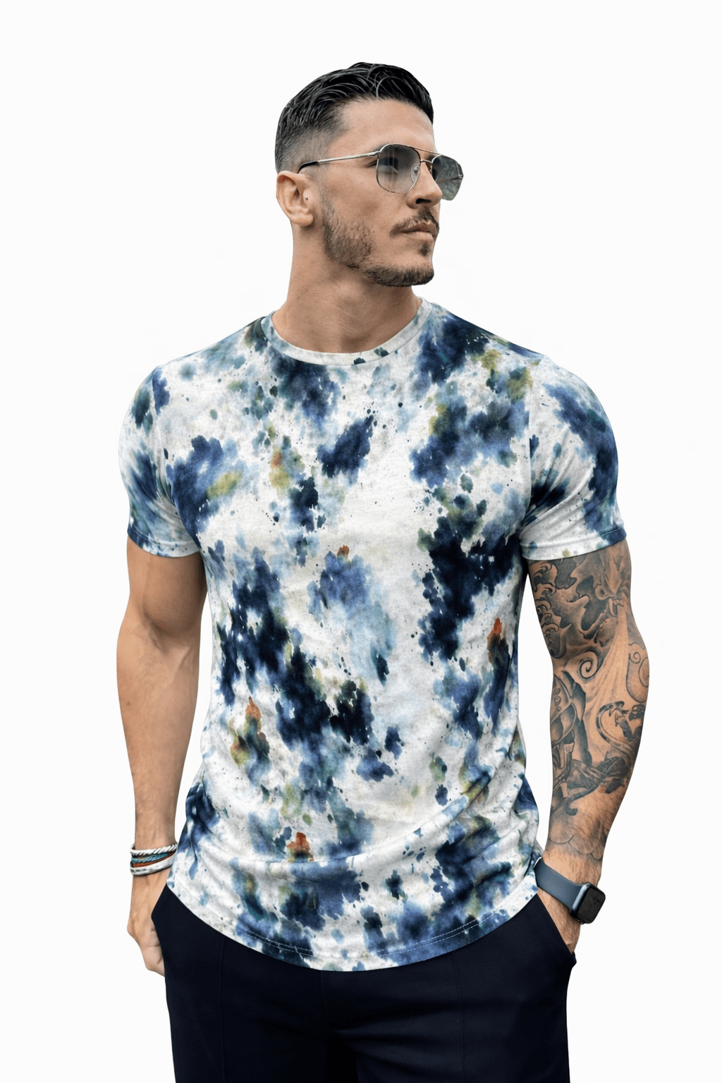 KoAzo 153 - Velvet T-shirt for Men - Sarman Fashion - Wholesale Clothing Fashion Brand for Men from Canada