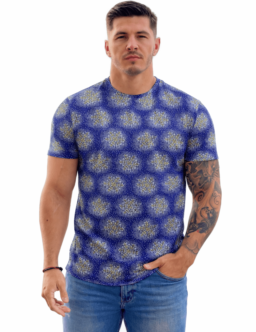 KoAzo 156 - Velvet T-shirt for Men - Sarman Fashion - Wholesale Clothing Fashion Brand for Men from Canada