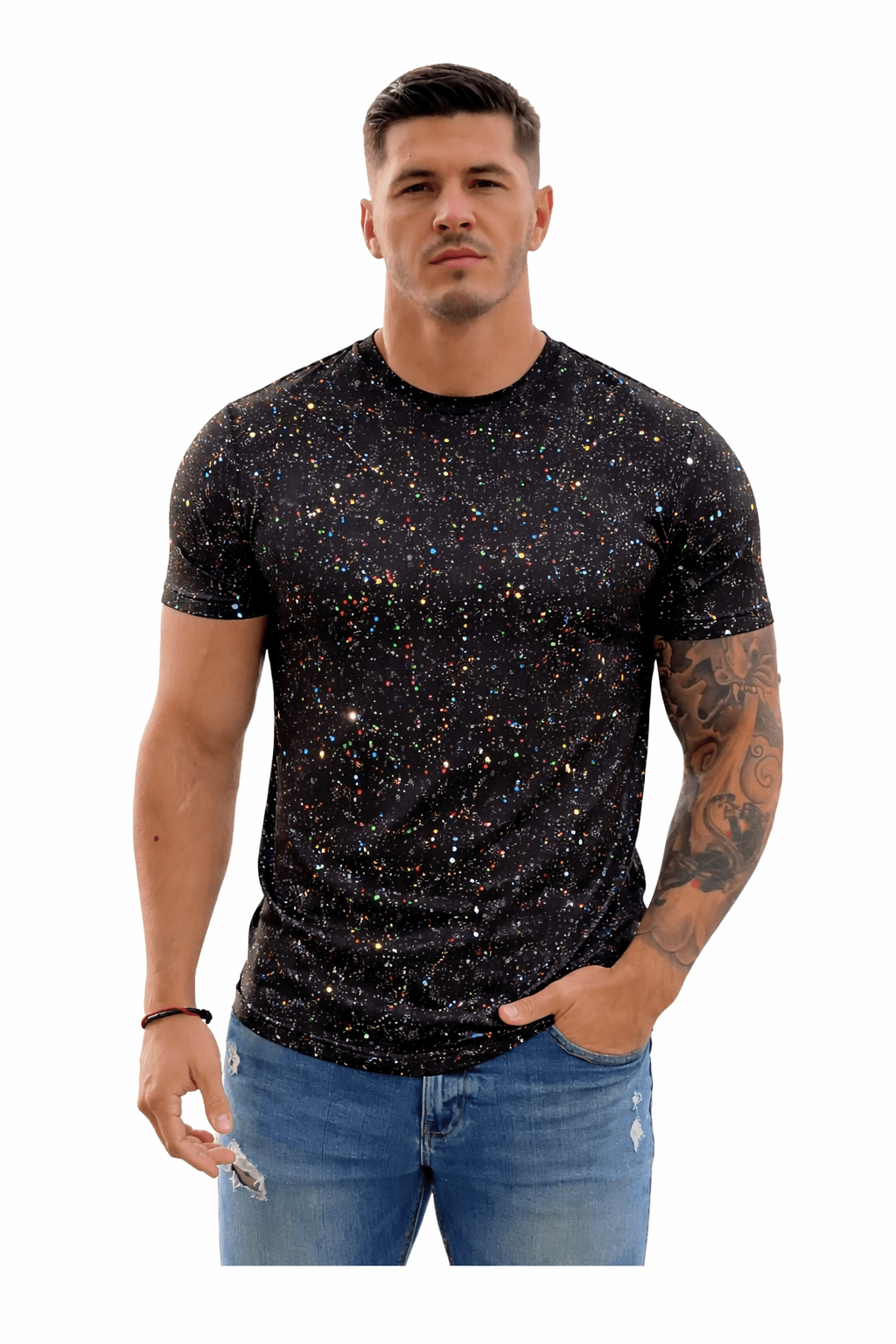 KoAzo 158 - Velvet T-shirt for Men - Sarman Fashion - Wholesale Clothing Fashion Brand for Men from Canada