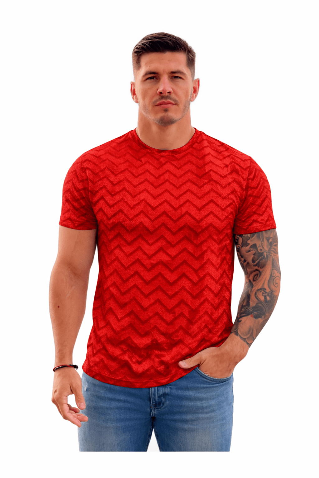 KoAzo 160 - Velvet T-shirt for Men - Sarman Fashion - Wholesale Clothing Fashion Brand for Men from Canada