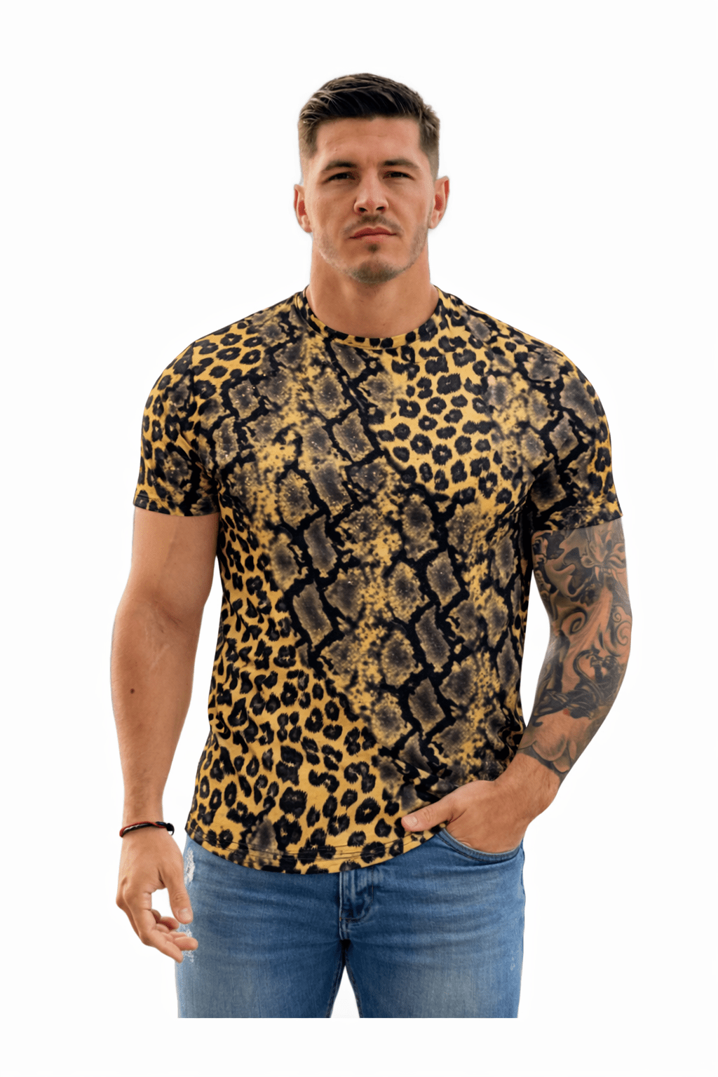 KoAzo 163 - Velvet T-shirt for Men - Sarman Fashion - Wholesale Clothing Fashion Brand for Men from Canada