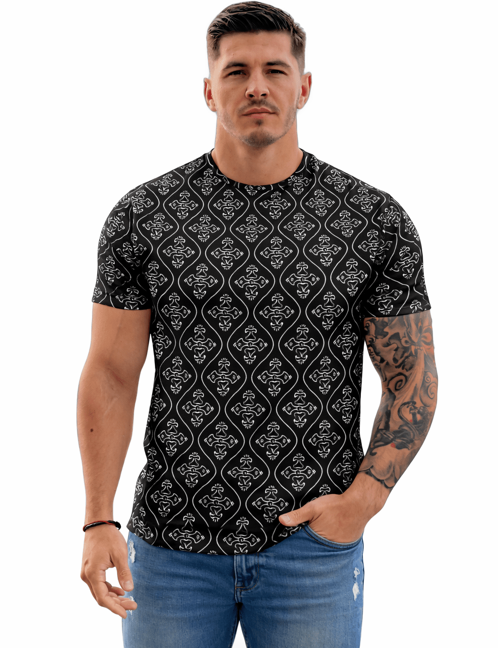 KoAzo 165 - Velvet T-shirt for Men - Sarman Fashion - Wholesale Clothing Fashion Brand for Men from Canada