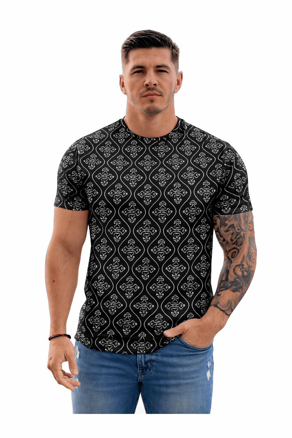 KoAzo 165 - Velvet T-shirt for Men - Sarman Fashion - Wholesale Clothing Fashion Brand for Men from Canada