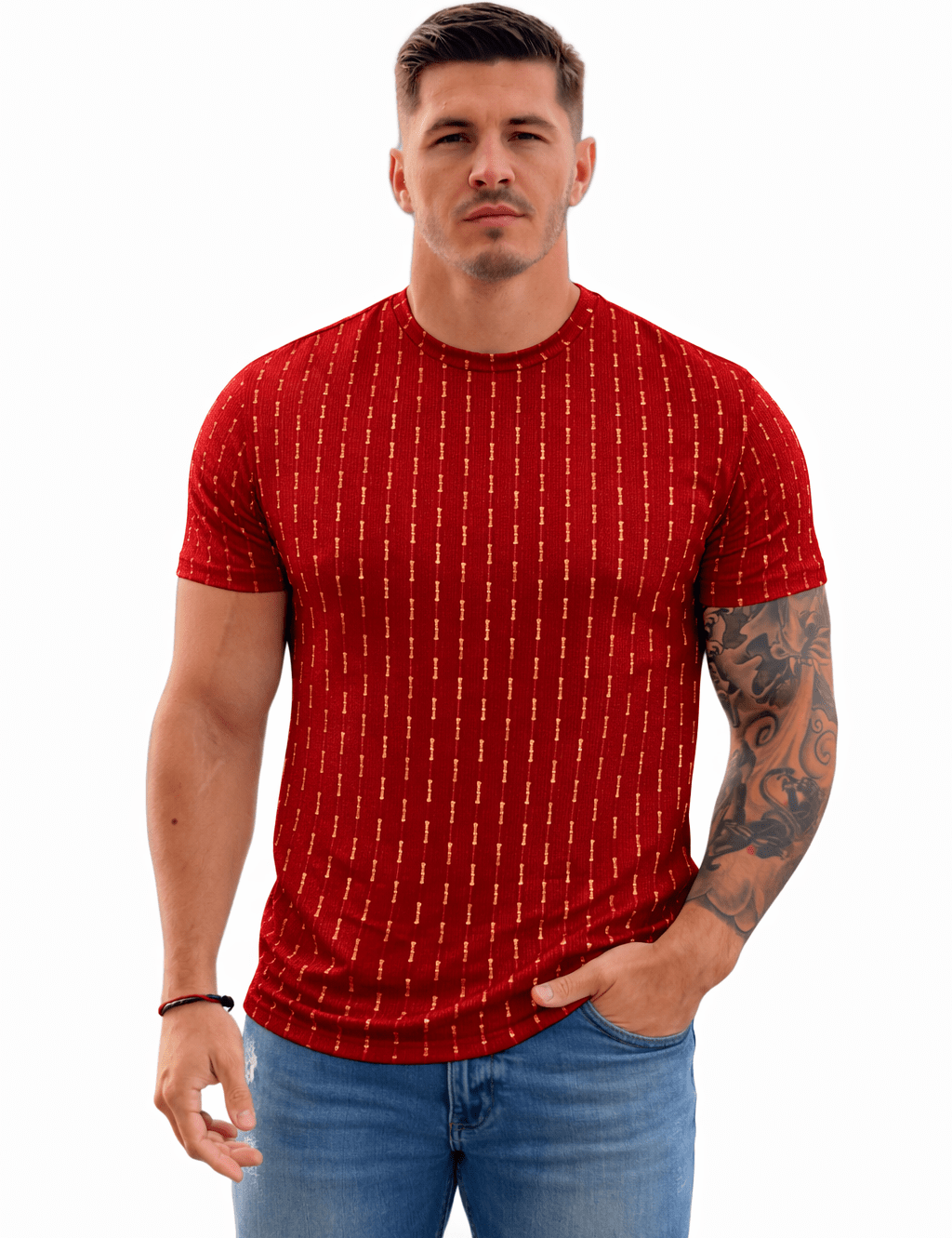 KoAzo 166 - Velvet T-shirt for Men - Sarman Fashion - Wholesale Clothing Fashion Brand for Men from Canada