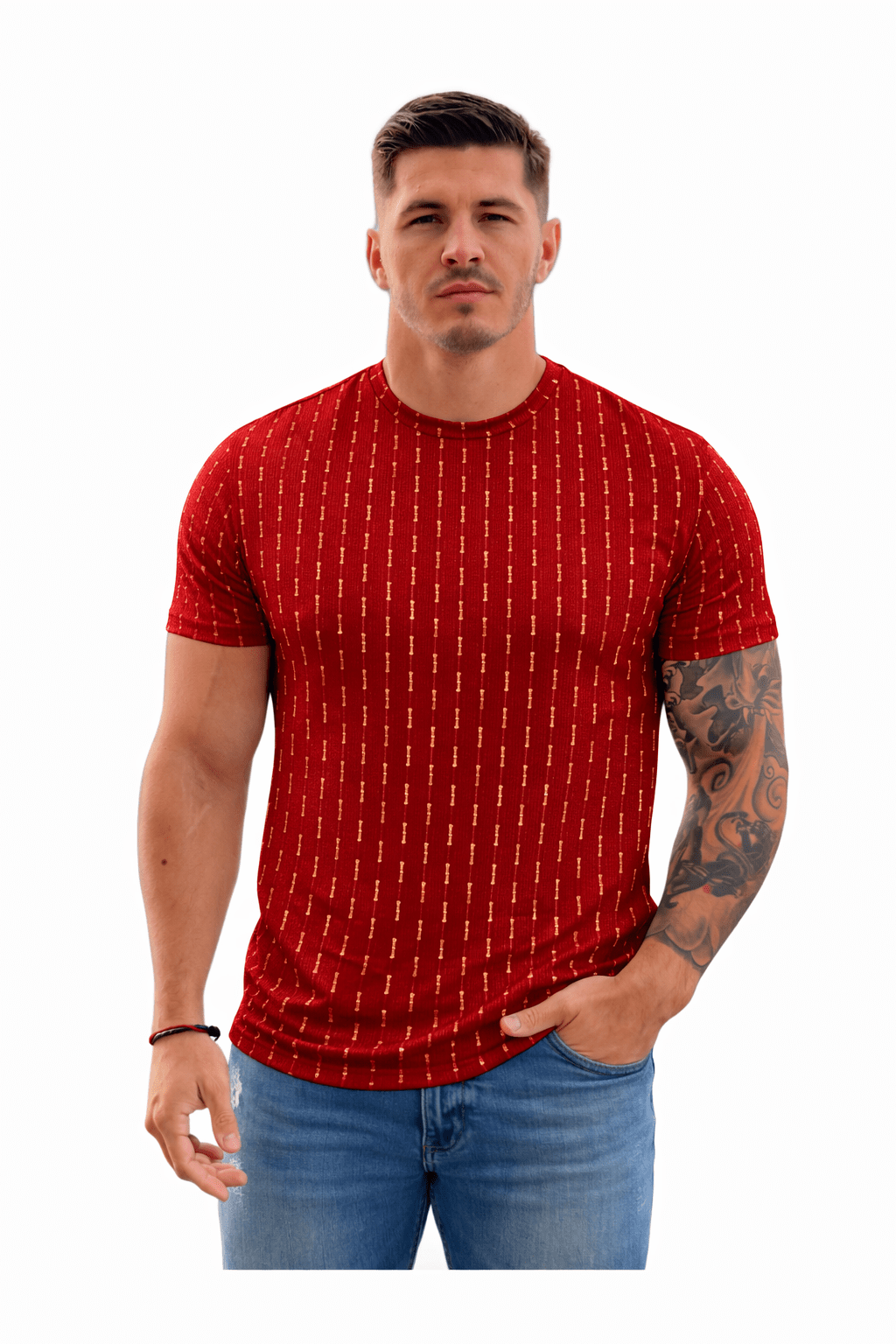 KoAzo 166 - Velvet T-shirt for Men - Sarman Fashion - Wholesale Clothing Fashion Brand for Men from Canada