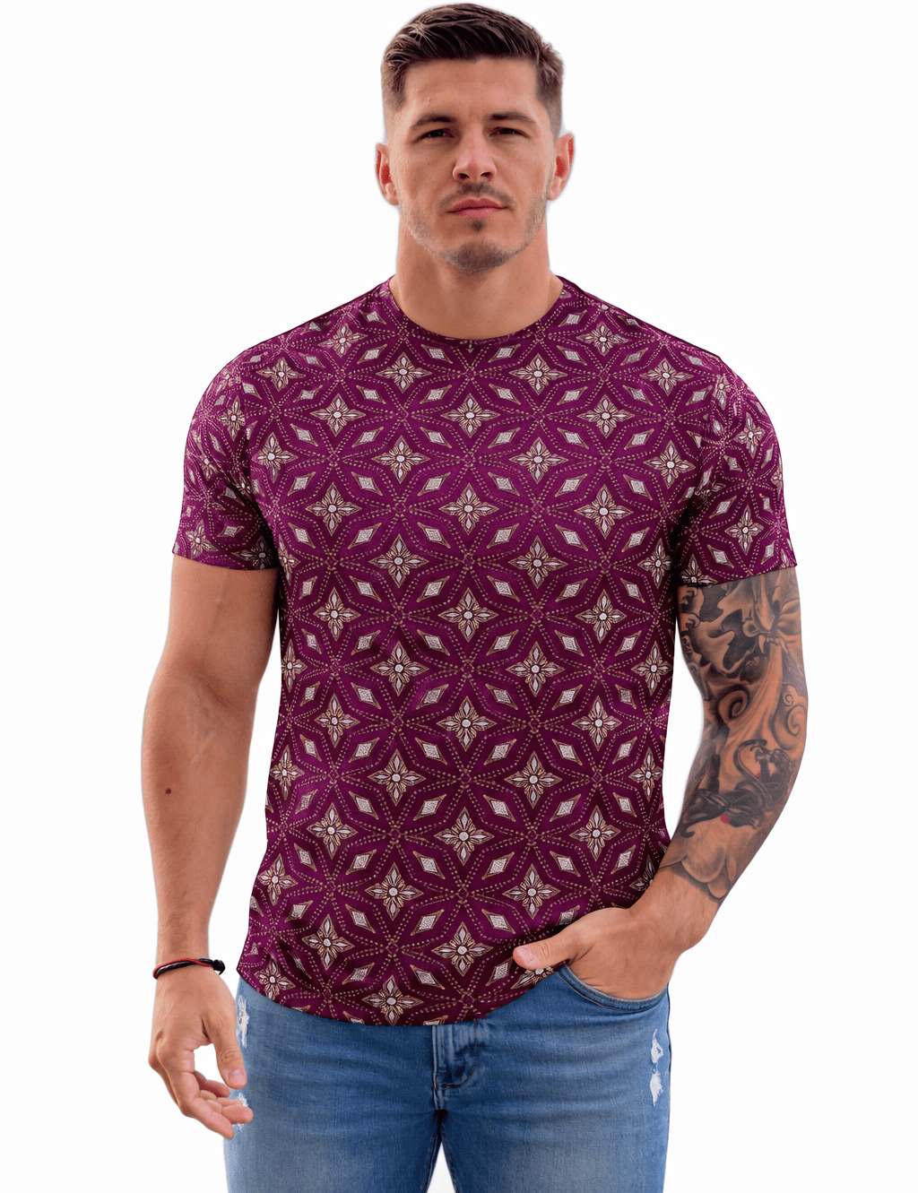 KoAzo 171 - Velvet T-shirt for Men - Sarman Fashion - Wholesale Clothing Fashion Brand for Men from Canada