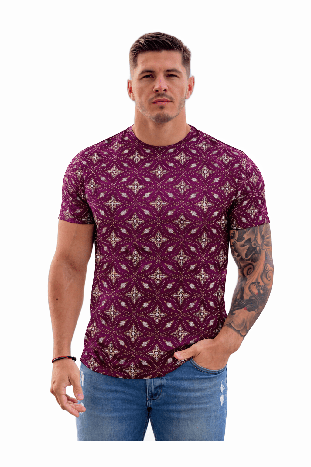 KoAzo 171 - Velvet T-shirt for Men - Sarman Fashion - Wholesale Clothing Fashion Brand for Men from Canada