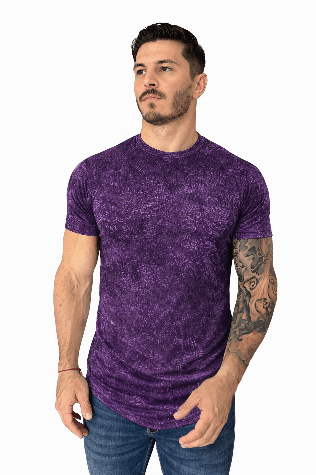 KoAzo 174 - Velvet T-shirt for Men - Sarman Fashion - Wholesale Clothing Fashion Brand for Men from Canada