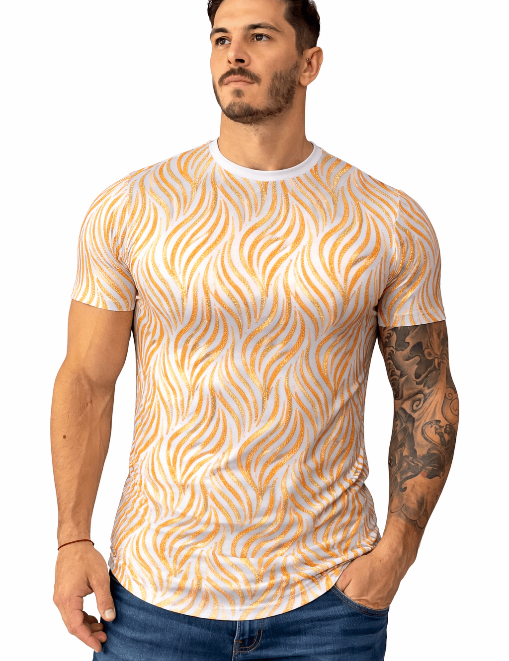 KoAzo 175 - Velvet T-shirt for Men - Sarman Fashion - Wholesale Clothing Fashion Brand for Men from Canada