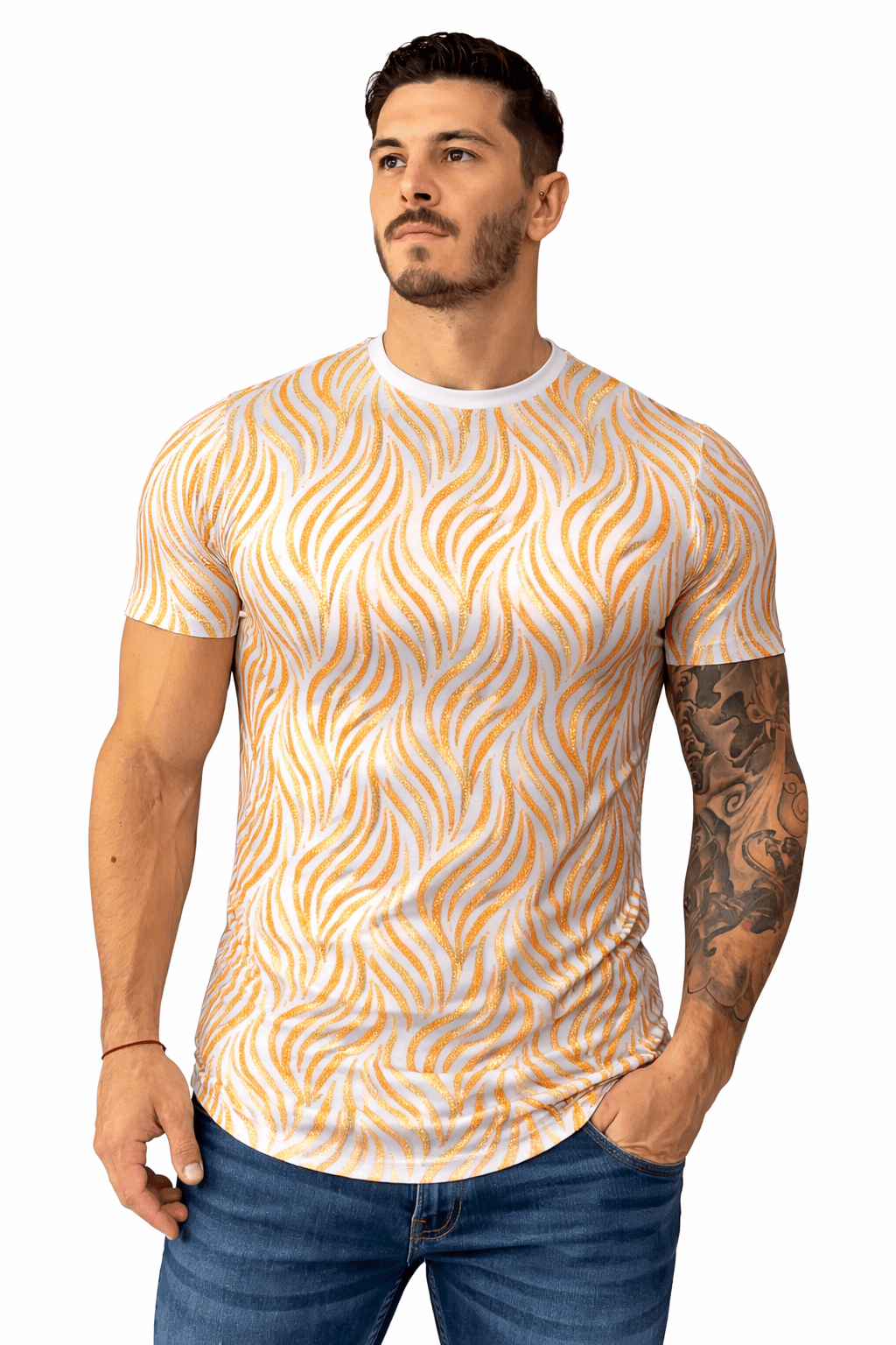 KoAzo 175 - Velvet T-shirt for Men - Sarman Fashion - Wholesale Clothing Fashion Brand for Men from Canada