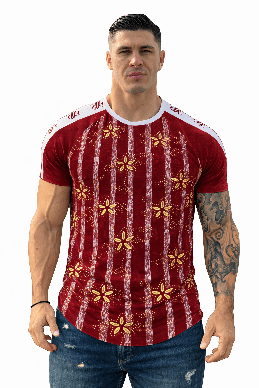 KoAzo 178 - Velvet T-shirt for Men - Sarman Fashion - Wholesale Clothing Fashion Brand for Men from Canada
