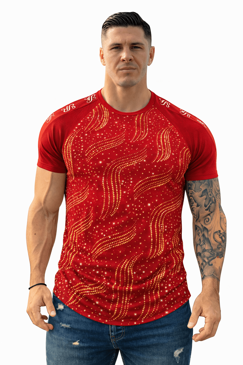 KoAzo 183 - Velvet T-shirt for Men - Sarman Fashion - Wholesale Clothing Fashion Brand for Men from Canada
