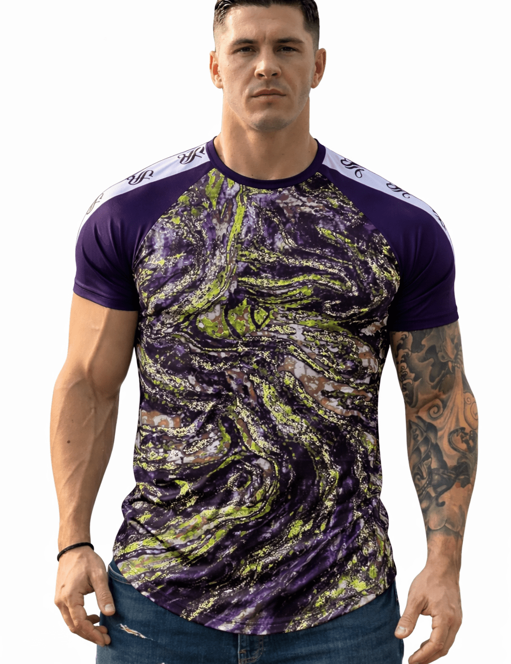 KoAzo 186 - Velvet T-shirt for Men - Sarman Fashion - Wholesale Clothing Fashion Brand for Men from Canada