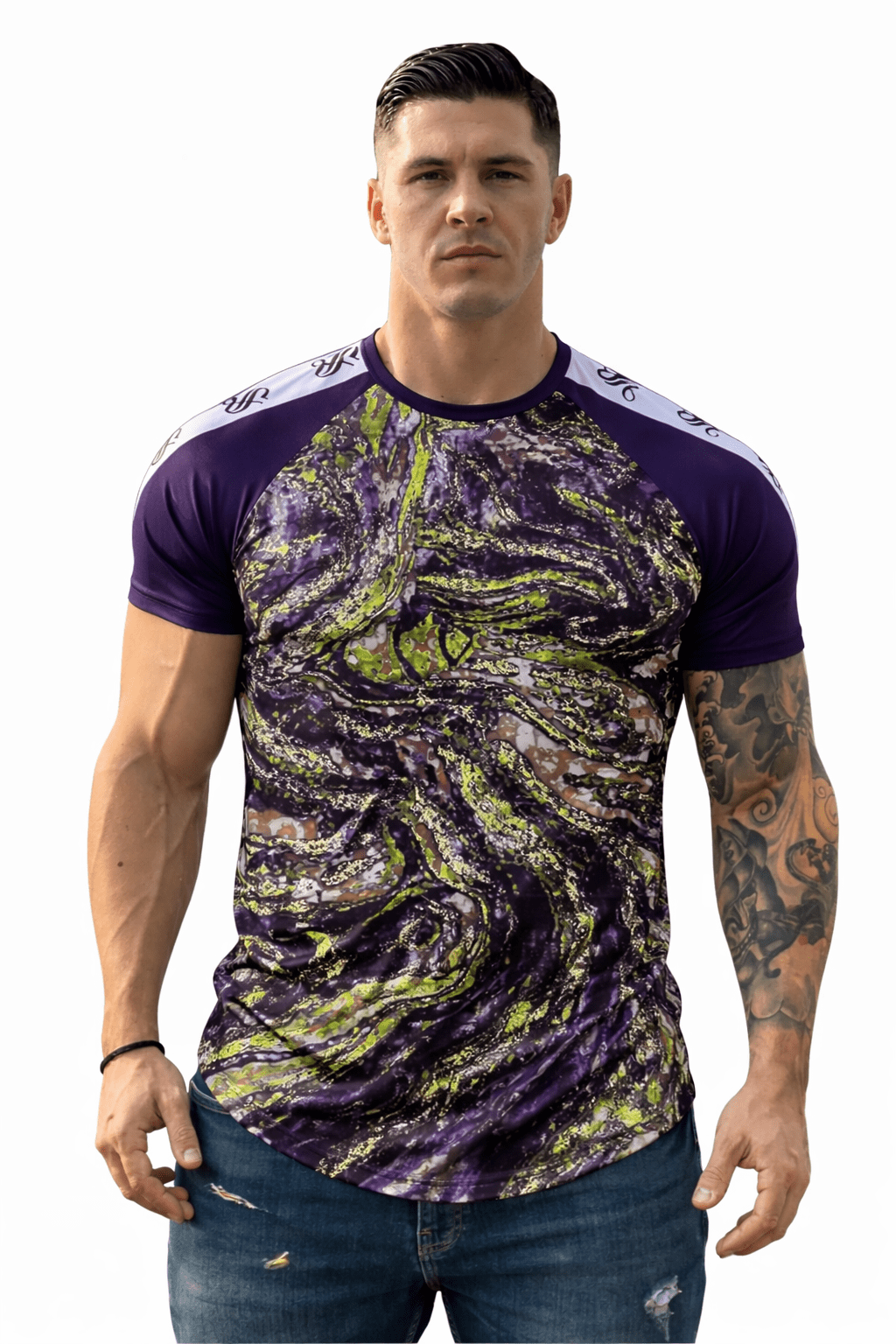 KoAzo 186 - Velvet T-shirt for Men - Sarman Fashion - Wholesale Clothing Fashion Brand for Men from Canada