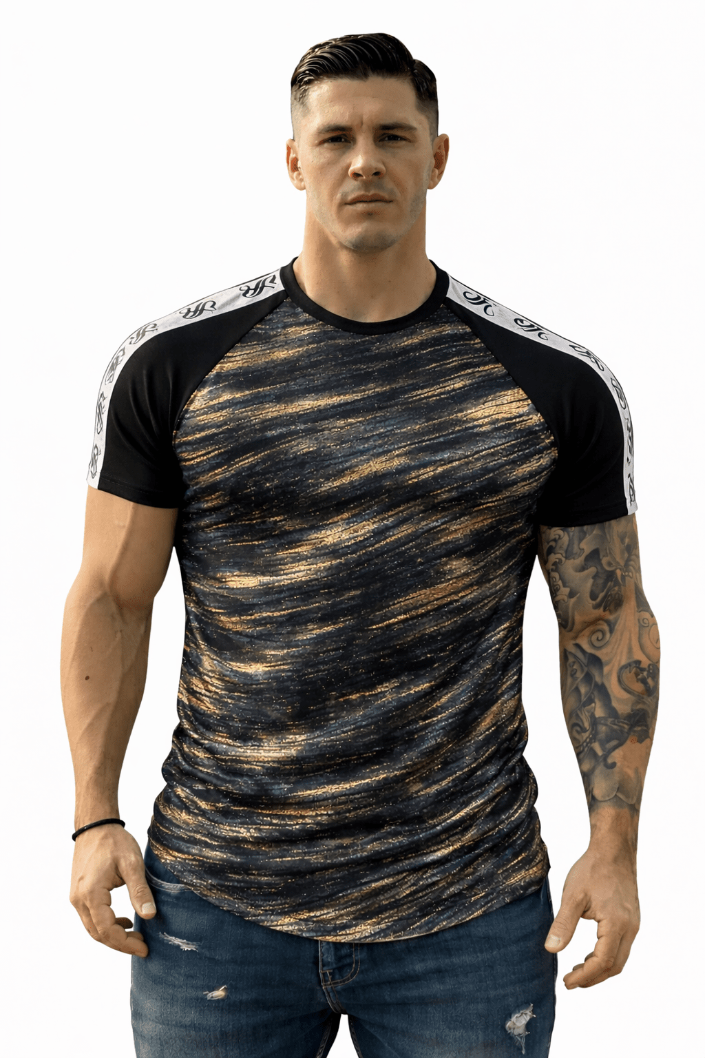 KoAzo 191 - Velvet T-shirt for Men - Sarman Fashion - Wholesale Clothing Fashion Brand for Men from Canada