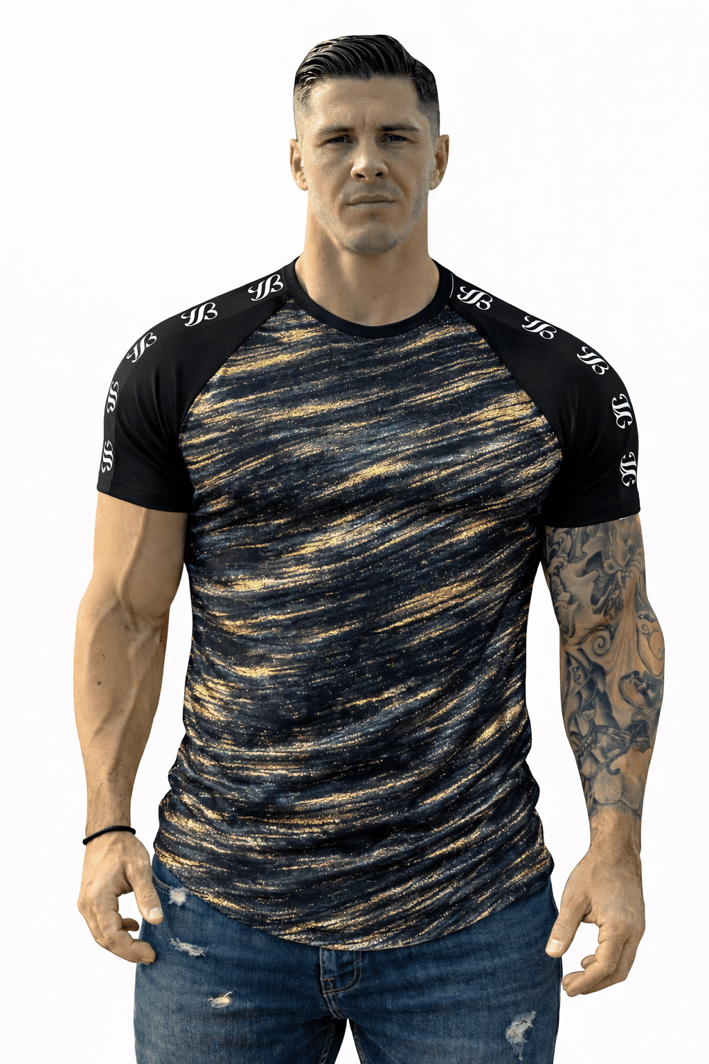 KoAzo 194 - Velvet T-shirt for Men - Sarman Fashion - Wholesale Clothing Fashion Brand for Men from Canada