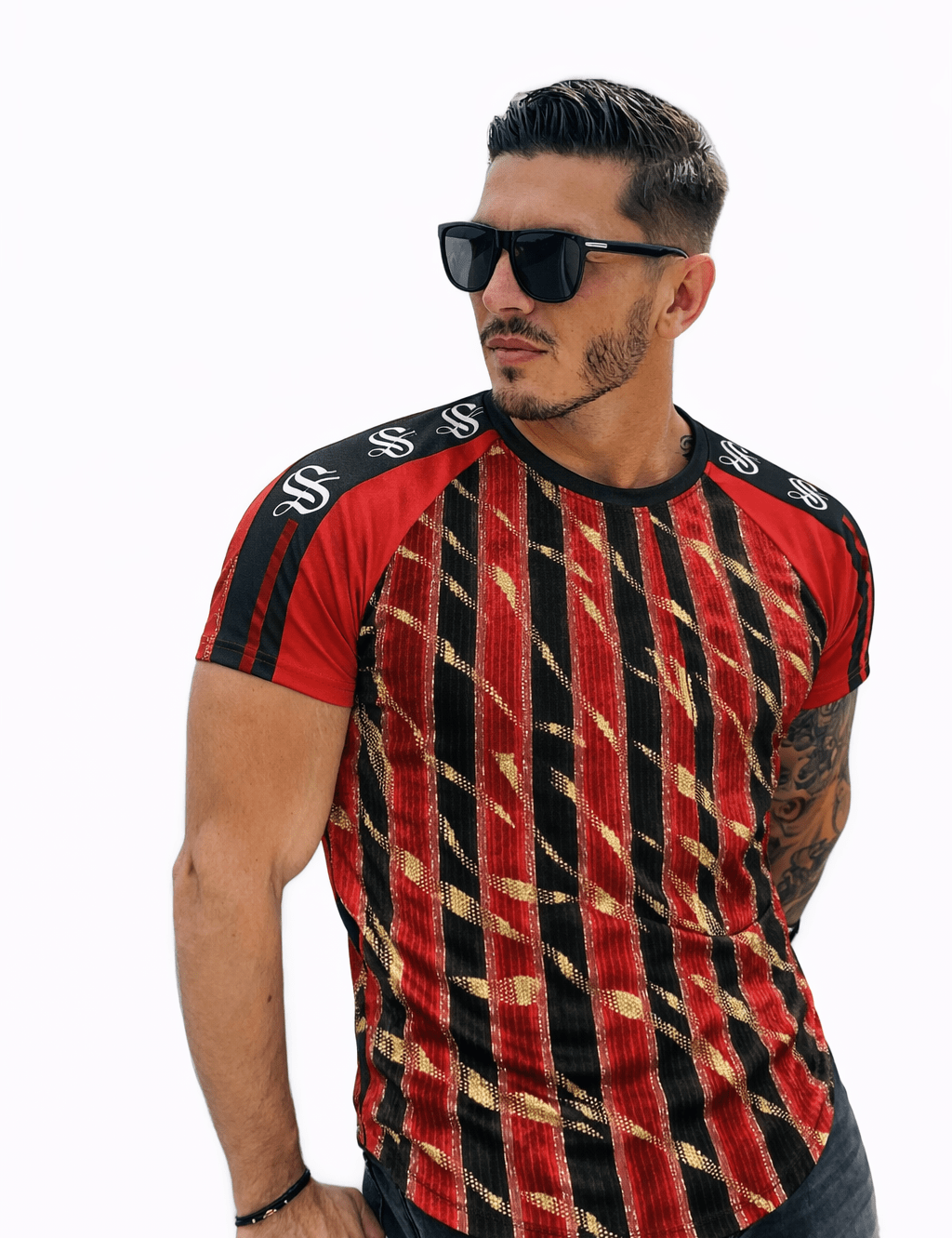 KoAzo 197 - Velvet T-shirt for Men - Sarman Fashion - Wholesale Clothing Fashion Brand for Men from Canada