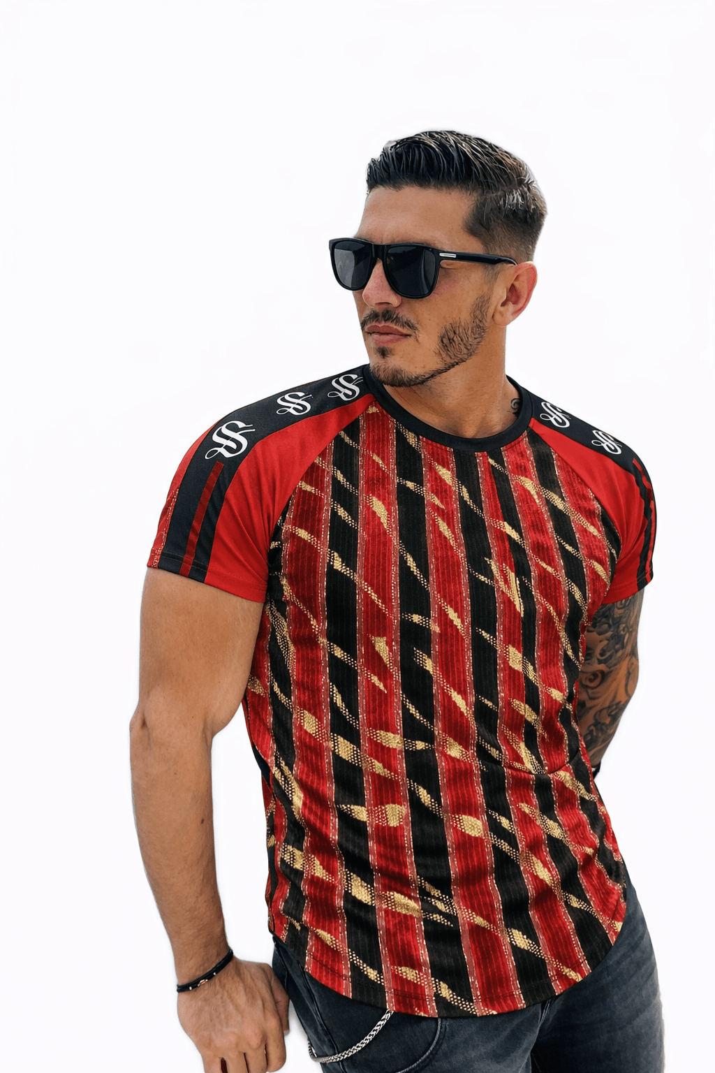 KoAzo 197 - Velvet T-shirt for Men - Sarman Fashion - Wholesale Clothing Fashion Brand for Men from Canada