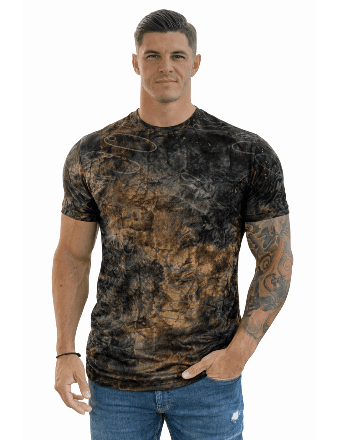 KoAzo 20 - Velvet T-shirt for Men - Sarman Fashion - Wholesale Clothing Fashion Brand for Men from Canada