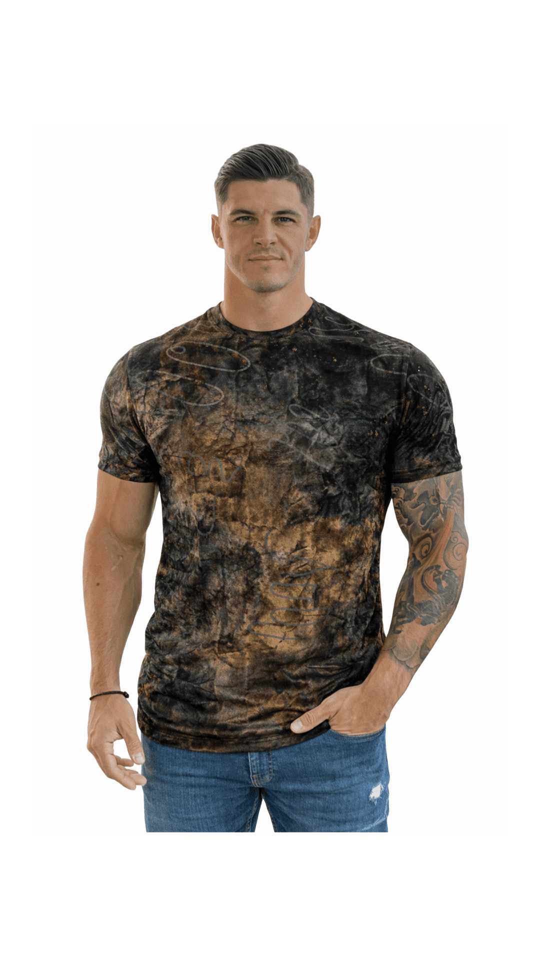 KoAzo 20 - Velvet T-shirt for Men - Sarman Fashion - Wholesale Clothing Fashion Brand for Men from Canada