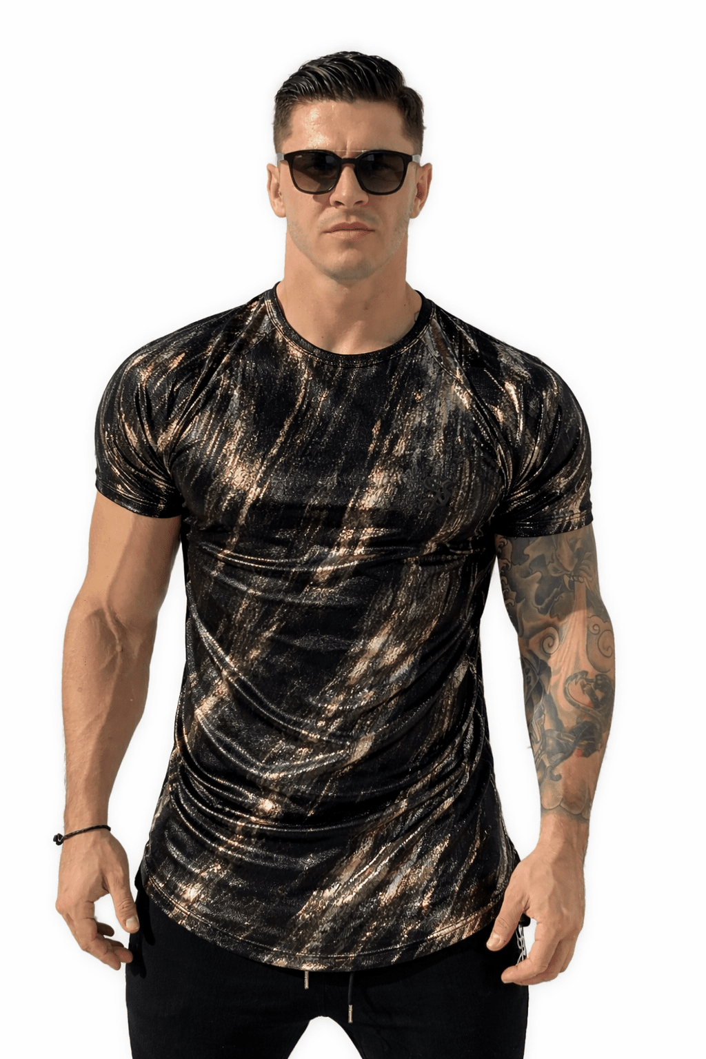 KoAzo 203 - Velvet T-shirt for Men - Sarman Fashion - Wholesale Clothing Fashion Brand for Men from Canada