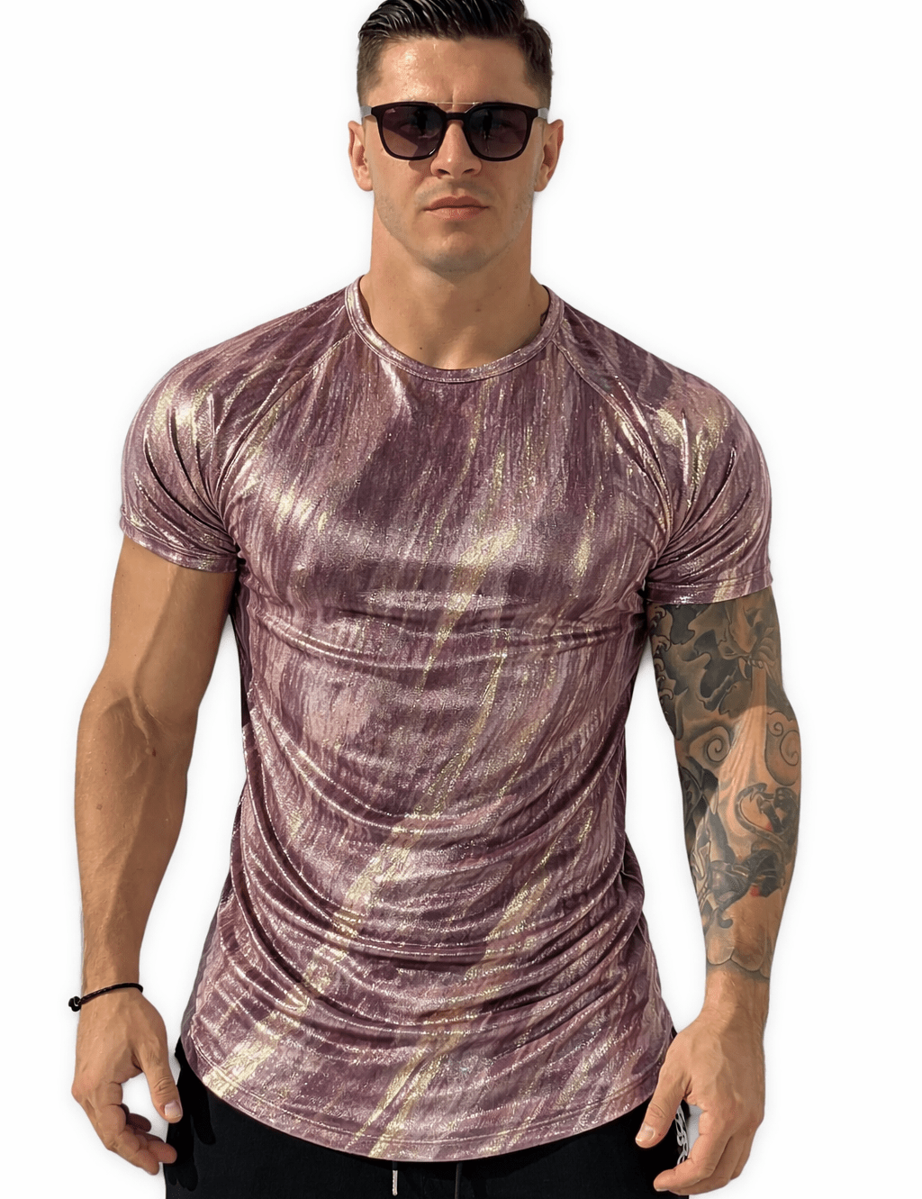 KoAzo 204 - Velvet T-shirt for Men - Sarman Fashion - Wholesale Clothing Fashion Brand for Men from Canada
