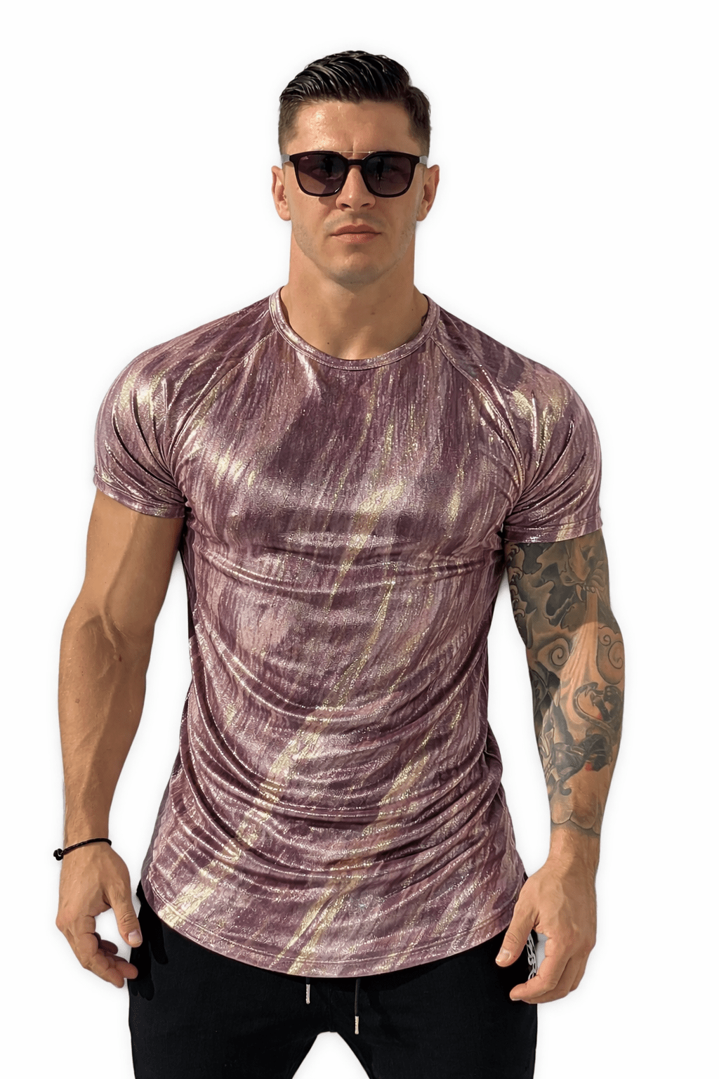 KoAzo 204 - Velvet T-shirt for Men - Sarman Fashion - Wholesale Clothing Fashion Brand for Men from Canada