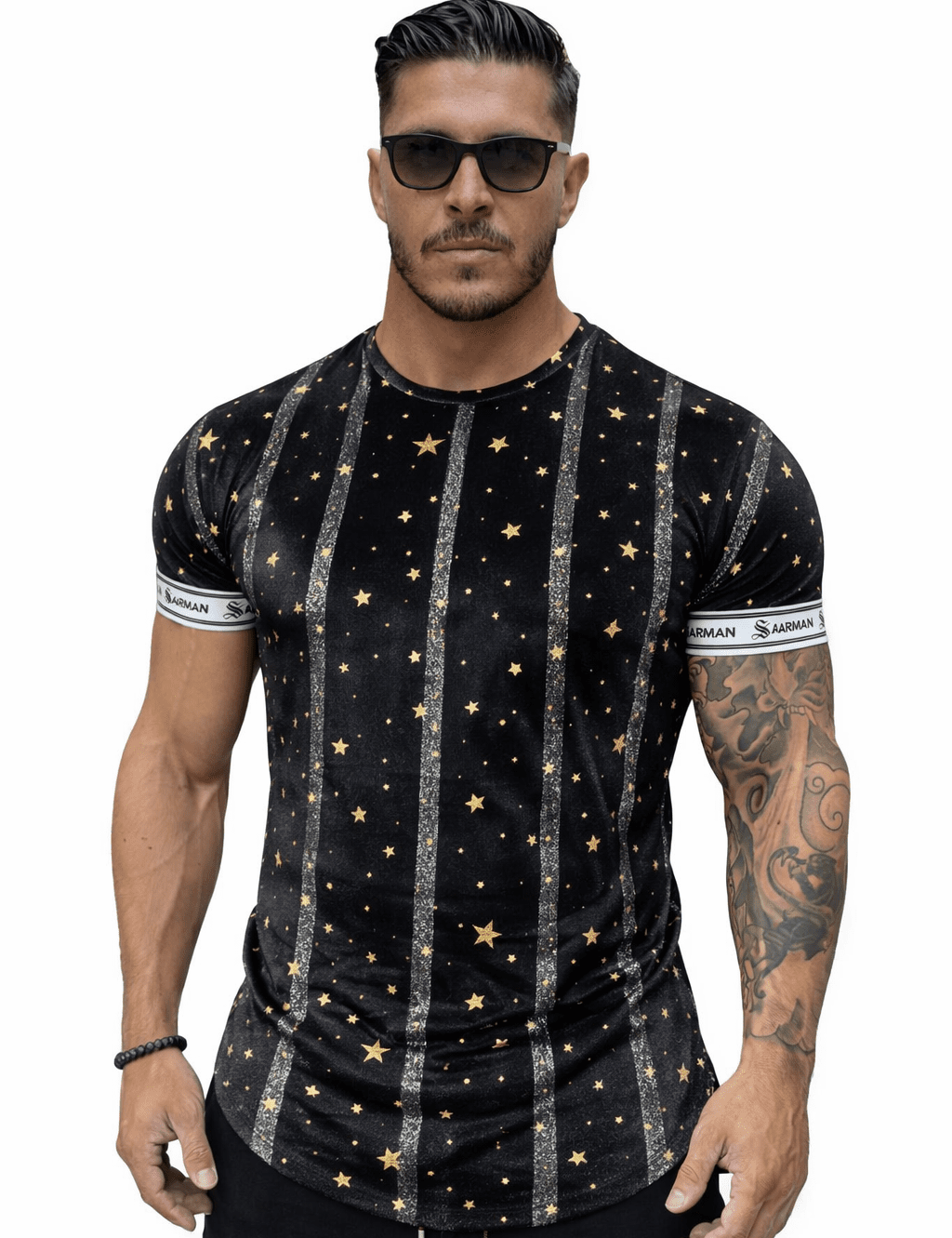 KoAzo 206 - Velvet T-shirt for Men - Sarman Fashion - Wholesale Clothing Fashion Brand for Men from Canada